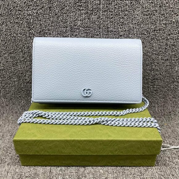 100% Authentic GUCCI Soho Wallet on Chain Leather Shoulder Bag - Picture 1 of 13